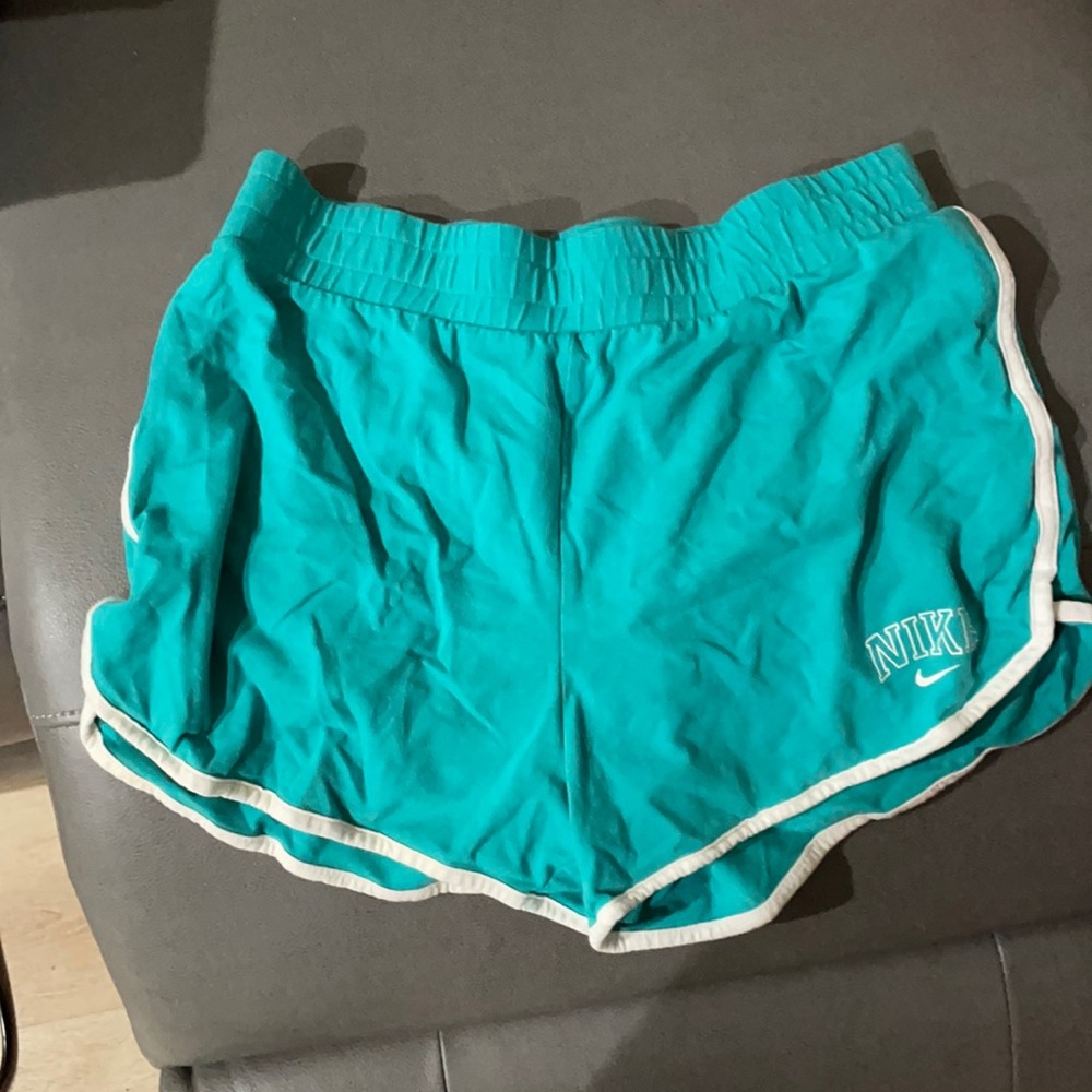 Nike greenish blue athletic shorts